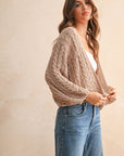 The Leslie Tan Cable Knitted Cardigan