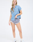 The Libby Chambray Button Down Top
