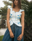 The Livia Scalloped Peplum Top