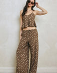 The Lorna Polka Dot Top + Pant Set - Sold Separately