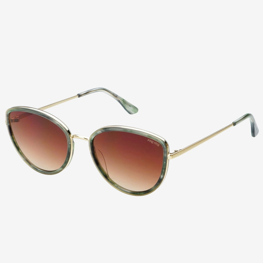 The Luna Emerald Green Acetate Cat Eye Sunglasses