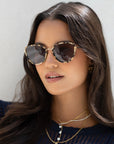 The Luna Milky Tortoise Acetate Cat Eye Sunglasses