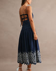 The Magnolia Embroidered Hem Midi Dress