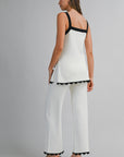 The Ida Scallop Top + Pant Set - Sold Separately