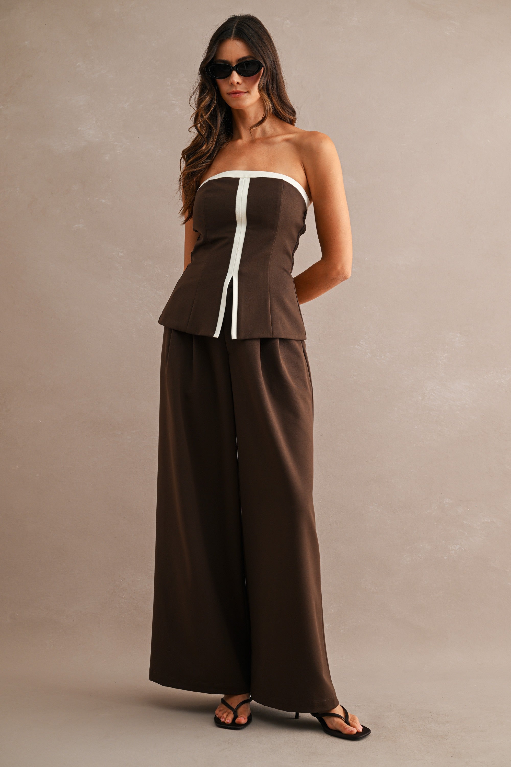 The Rylan Contrast Top + Pant Set - Sold Separately