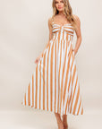 The Maire Striped Midi Dress