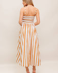 The Maire Striped Midi Dress