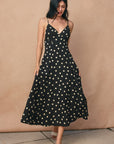 The Maisey Polka Dot Open Back Dress