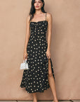 The Maisey Polka Dot Slit Dress