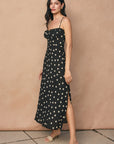 The Maisey Polka Dot Slit Dress