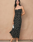 The Maisey Polka Dot Slit Dress