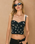 The Maisey Polka Dot Corset Top