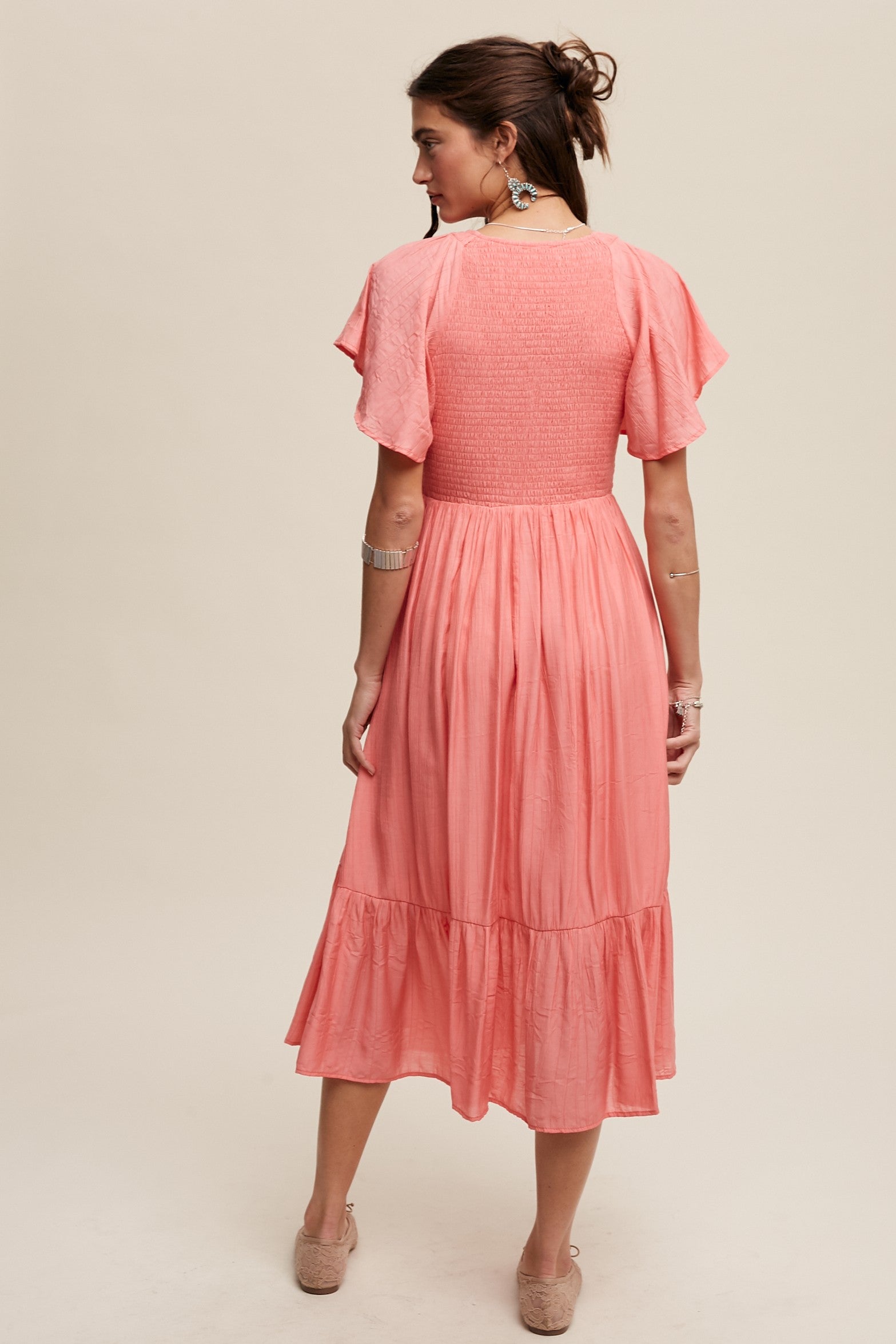 The Maisie Smocked Midi Dress