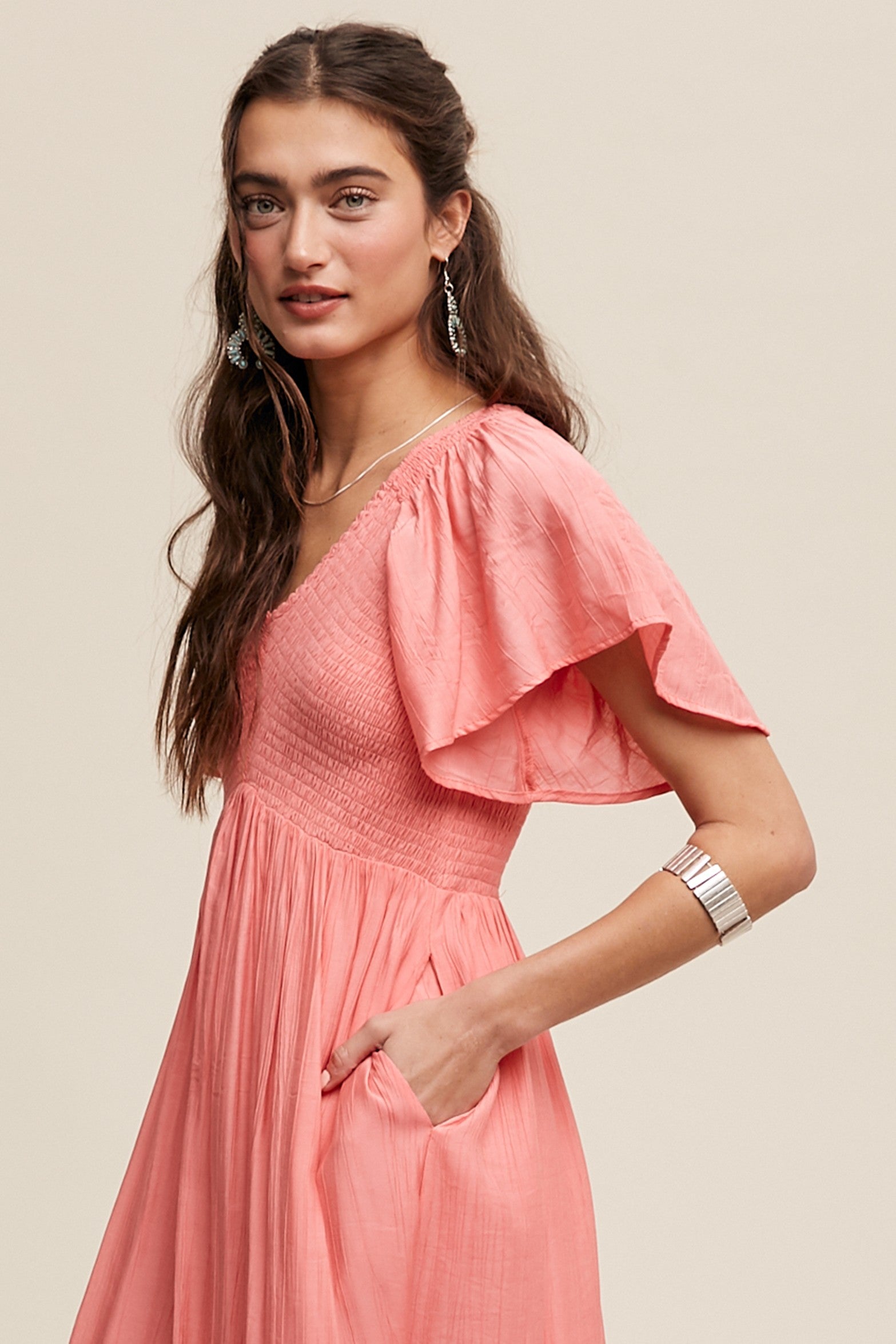 The Maisie Smocked Midi Dress