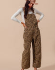 The Makena Leopard Barrel Overalls