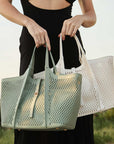 The Malia Laser Cut Tote Bag