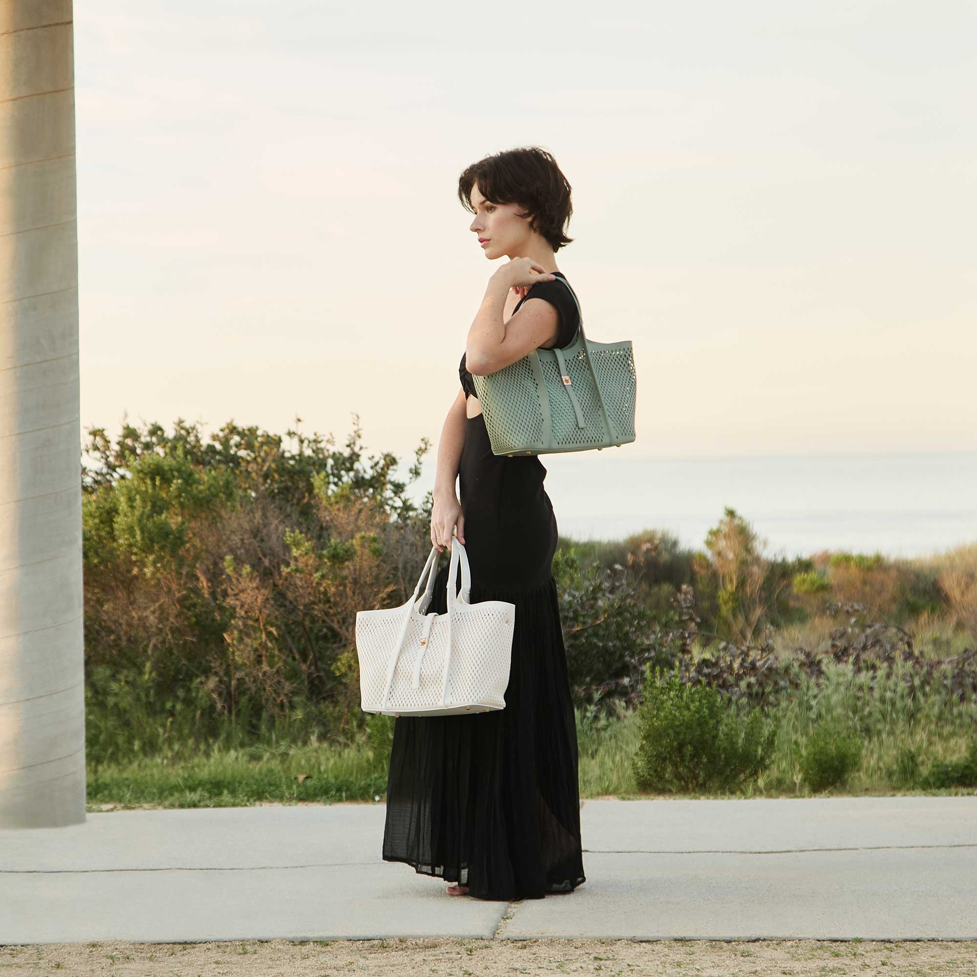 The Malia Laser Cut Tote Bag