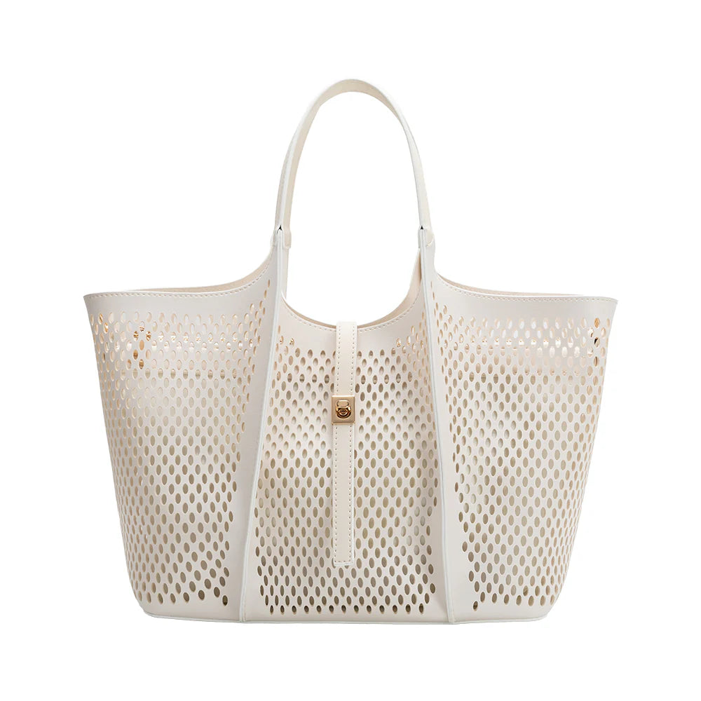 The Malia Laser Cut Tote Bag