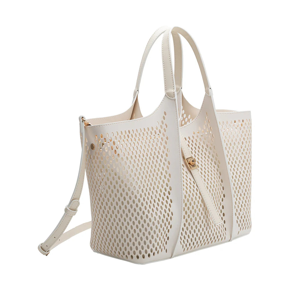The Malia Laser Cut Tote Bag
