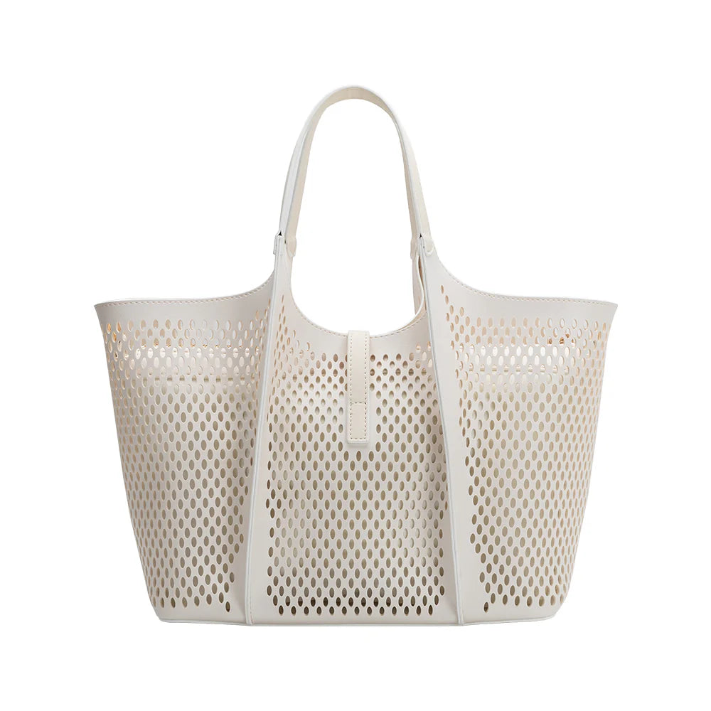 The Malia Laser Cut Tote Bag