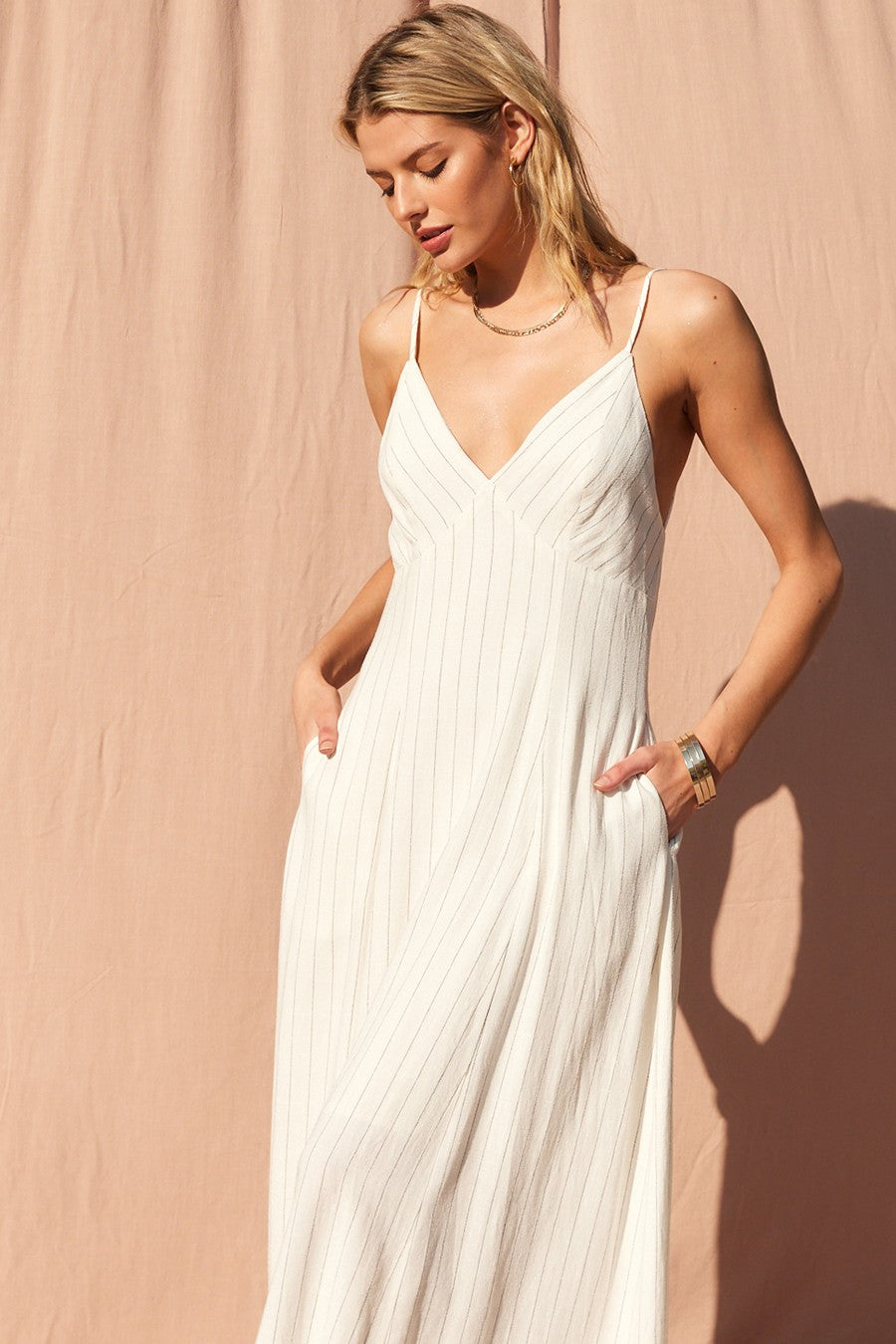 The Malina Striped Maxi Dress