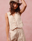 The Mandi Eyelet Vest + Pant Set - Sold Separately