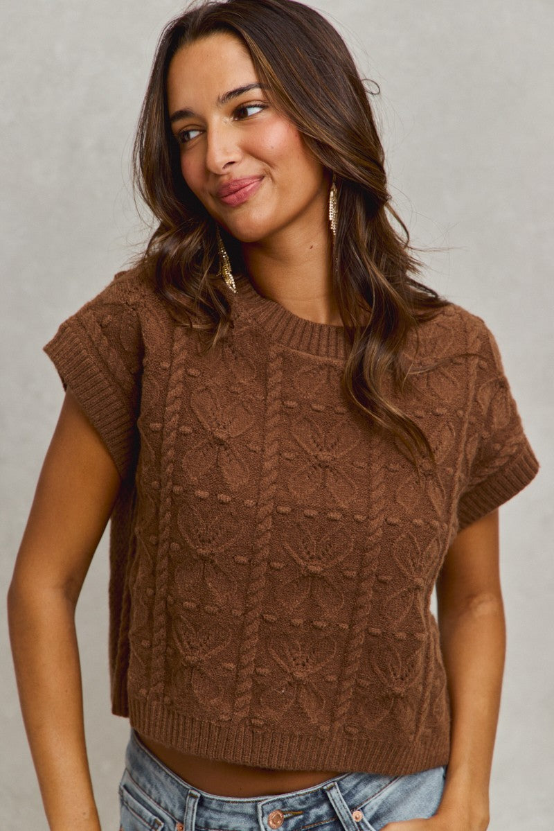 The Mara Flower Sweater Top