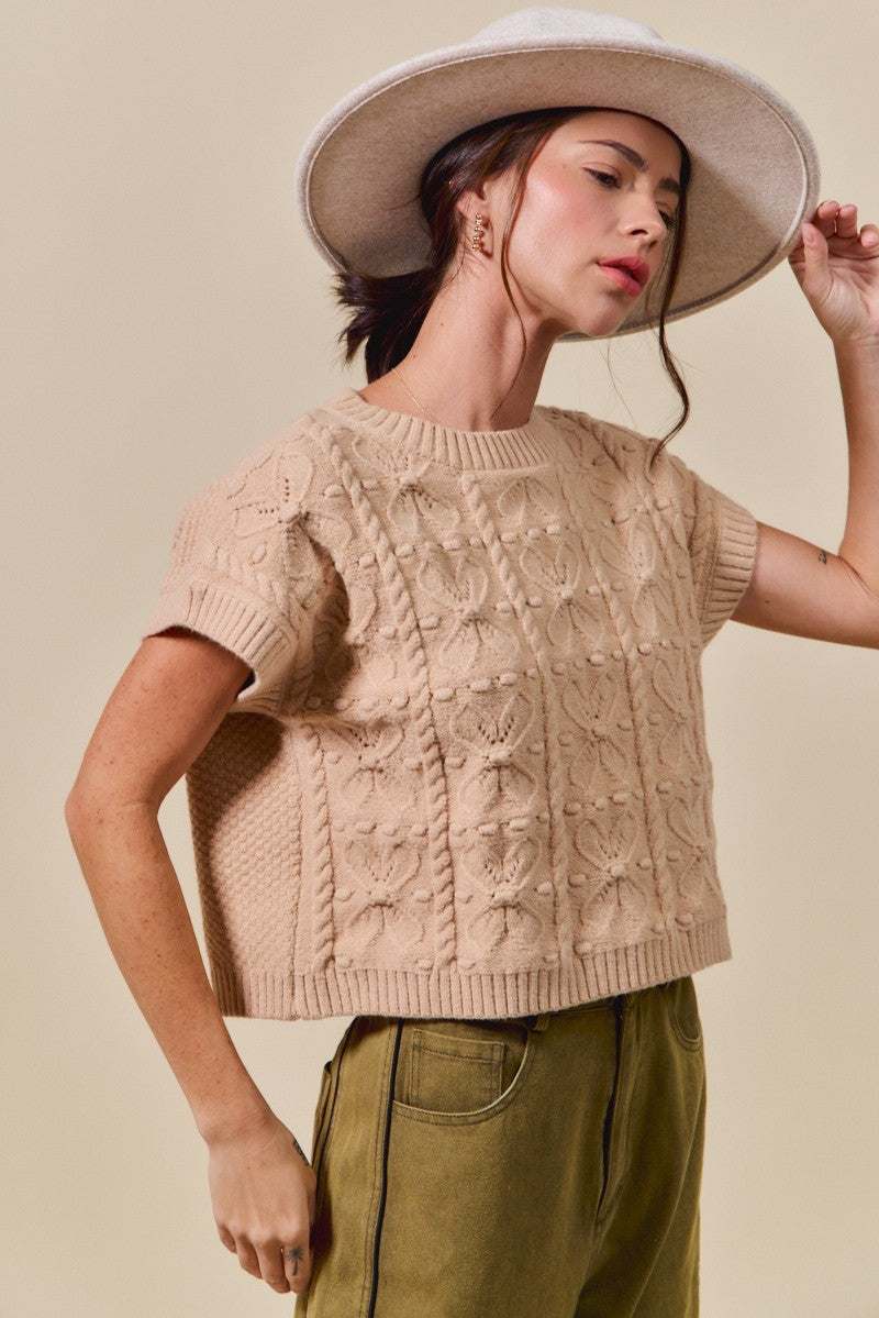 The Mara Flower Sweater Top