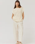 The Marcille Ivory Crochet Sweater