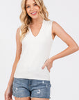 The Marcy Essential Double Layer Cotton V-Neck Tank