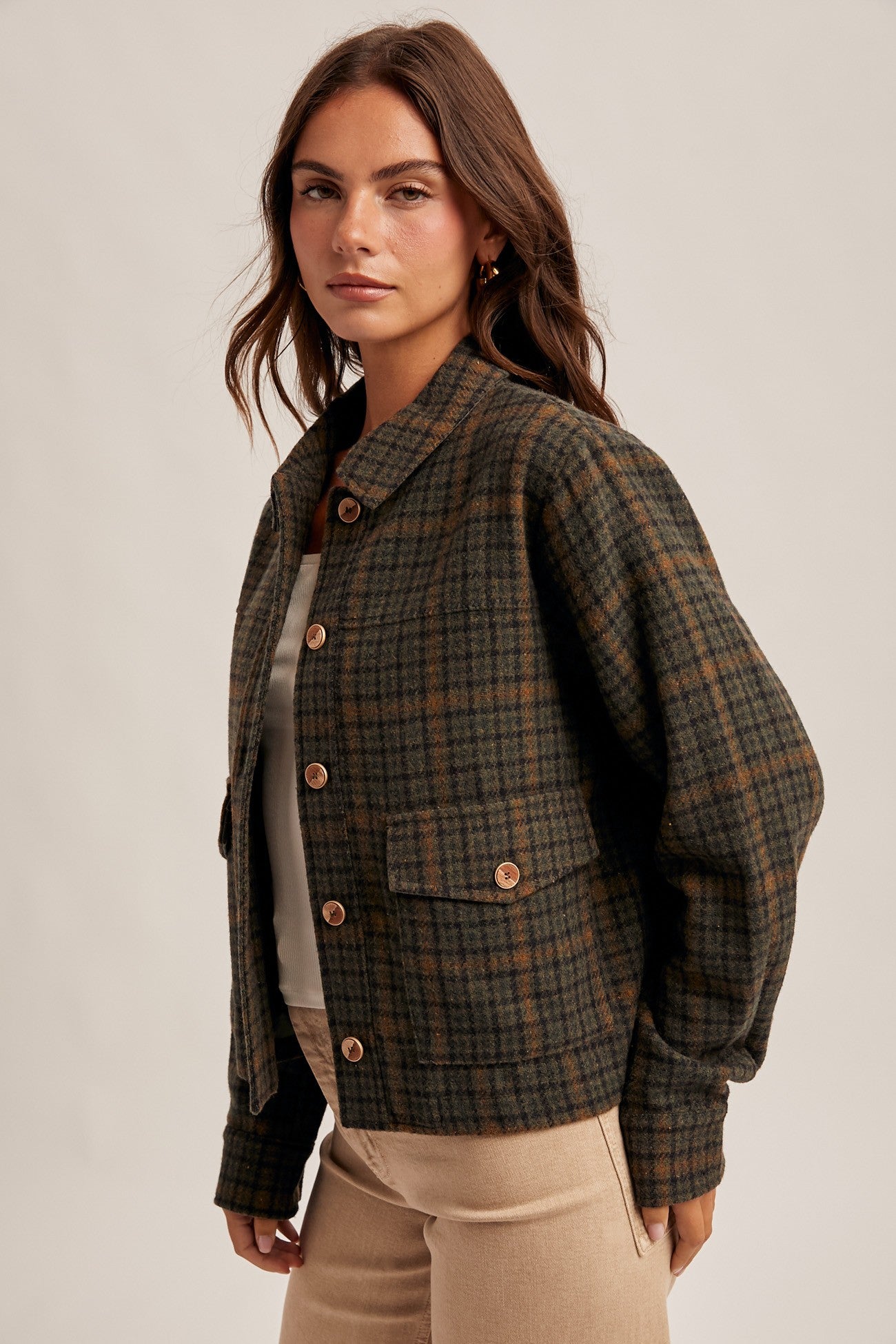 The Margot Plaid Crop Jacket – Thread + Seed