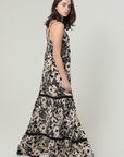 The Mari Lace Trim Pocket Maxi Dress