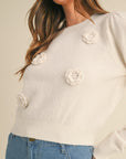 The Maribel Floral Sweater Top