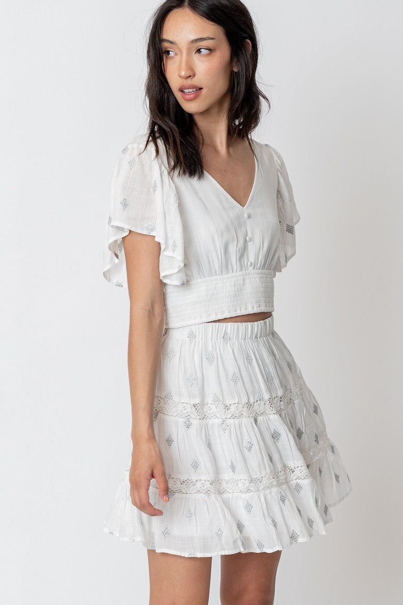 The Maribella Cropped Top + Mini Skirt Set - Sold Separately