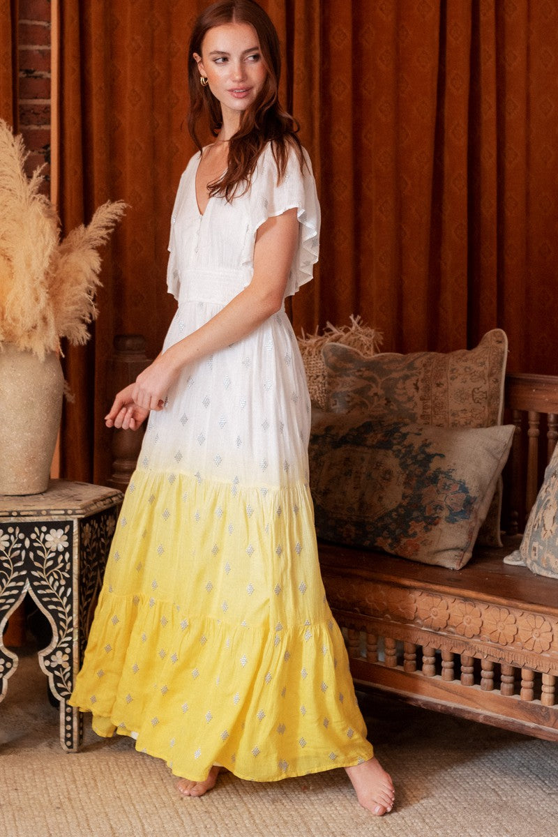 maxi dip dye floral dress No.6 Rochelle Dress in Dip Dye No.6 Store