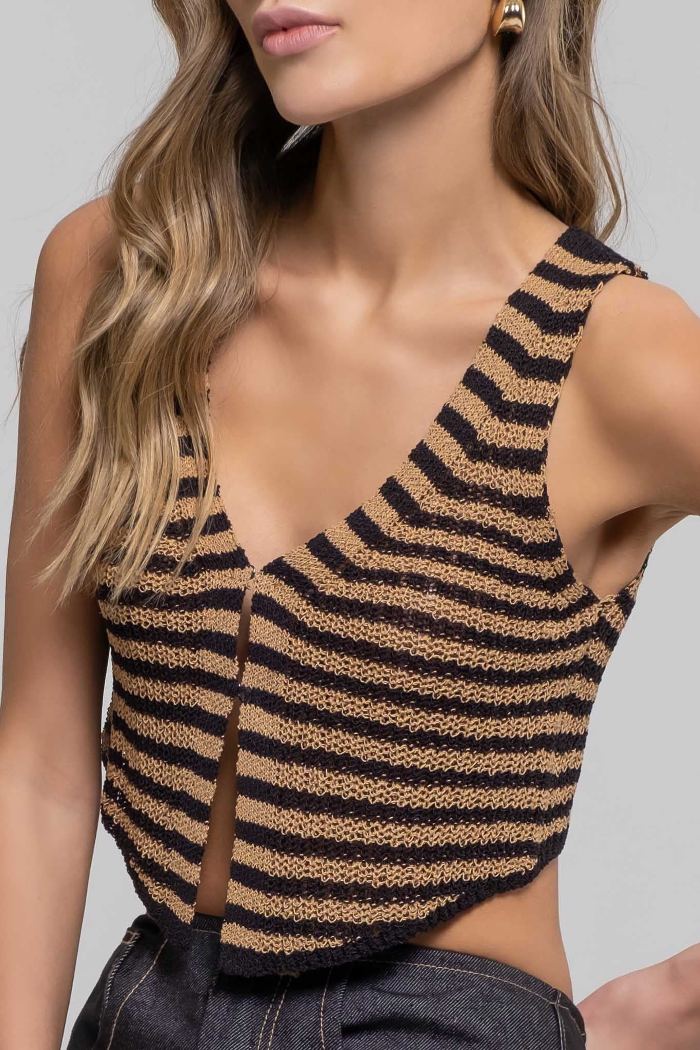 The Mariel Black Hook Sweater Vest