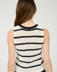 The Maris Stripe Button Vest