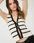 The Maris Stripe Button Vest