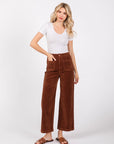 The Marlin Copper Patch Pocket Culotte Corduroy Pants by L.T.J.