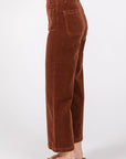 The Marlin Copper Patch Pocket Culotte Corduroy Pants by L.T.J.