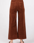 The Marlin Copper Patch Pocket Culotte Corduroy Pants by L.T.J.