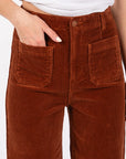 The Marlin Copper Patch Pocket Culotte Corduroy Pants by L.T.J.