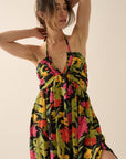 The Meadow Floral Halter Maxi Dress