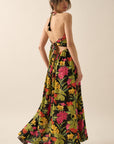 The Meadow Floral Halter Maxi Dress