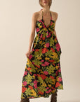 The Meadow Floral Halter Maxi Dress