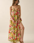 The Meadow Floral Halter Maxi Dress
