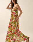 The Meadow Floral Halter Maxi Dress