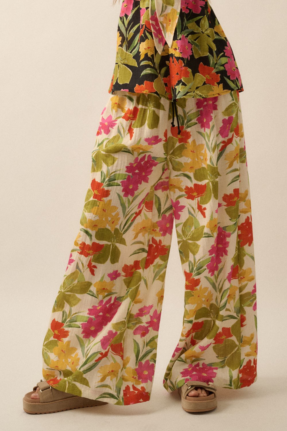 The Meadow Floral Convertible Top + Pant Set - Sold Separately