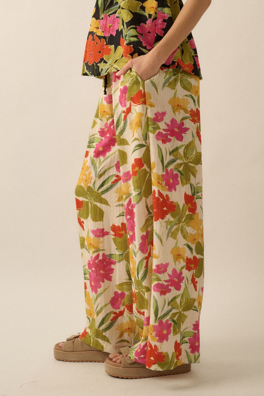 The Meadow Floral Convertible Top + Pant Set - Sold Separately