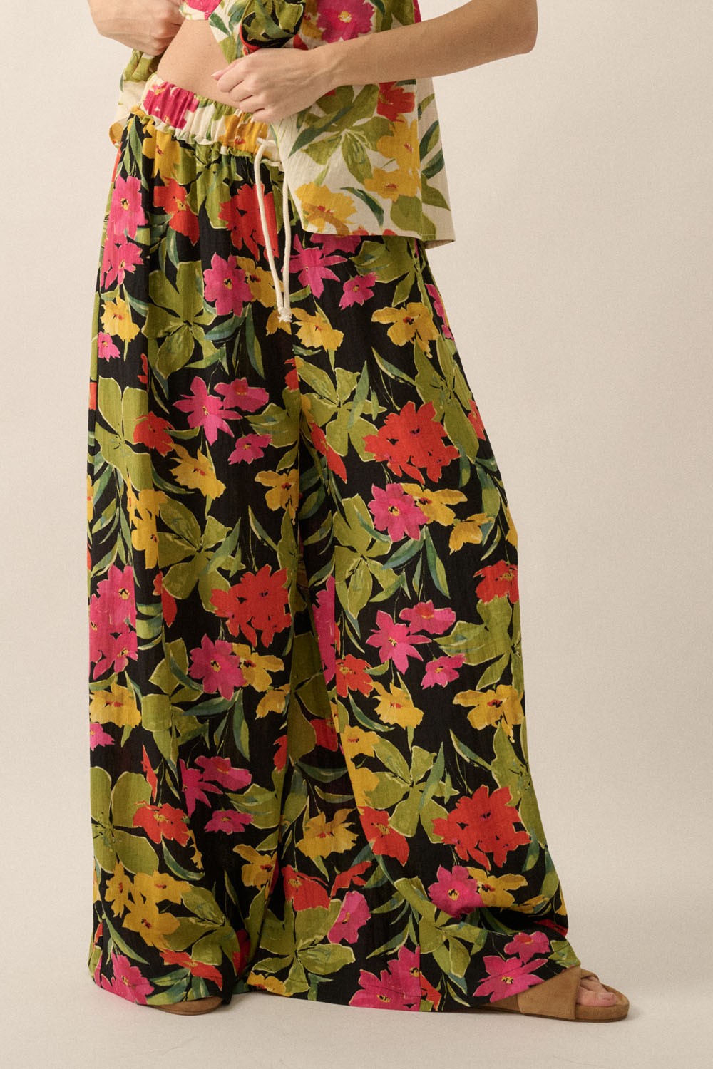The Meadow Floral Convertible Top + Pant Set - Sold Separately